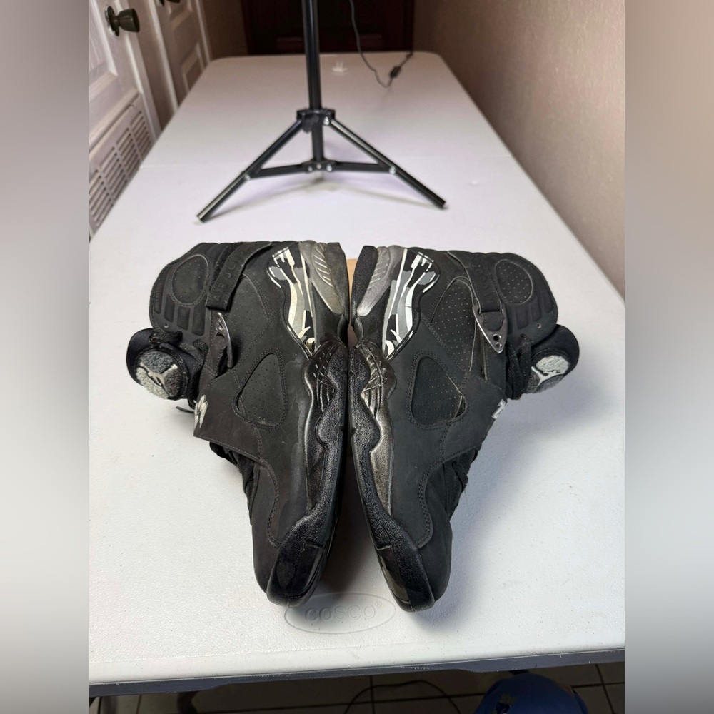 Size 12 - Air Jordan 8 Retro 2015 Chrome Black Grey Suede (305381-003) - Picture 5 of 16